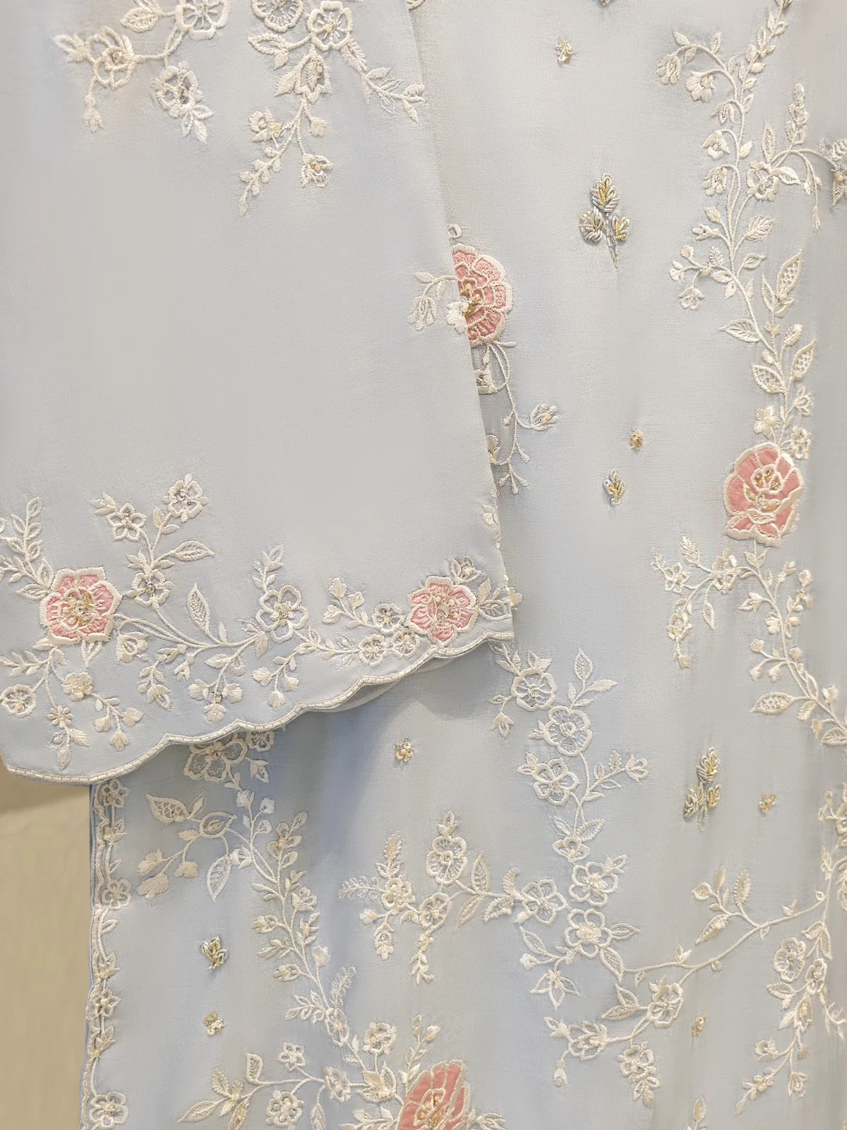Agha Noor Stitched 3 Piece Pure Khaddi Silk S112082 J(99) - Image 3