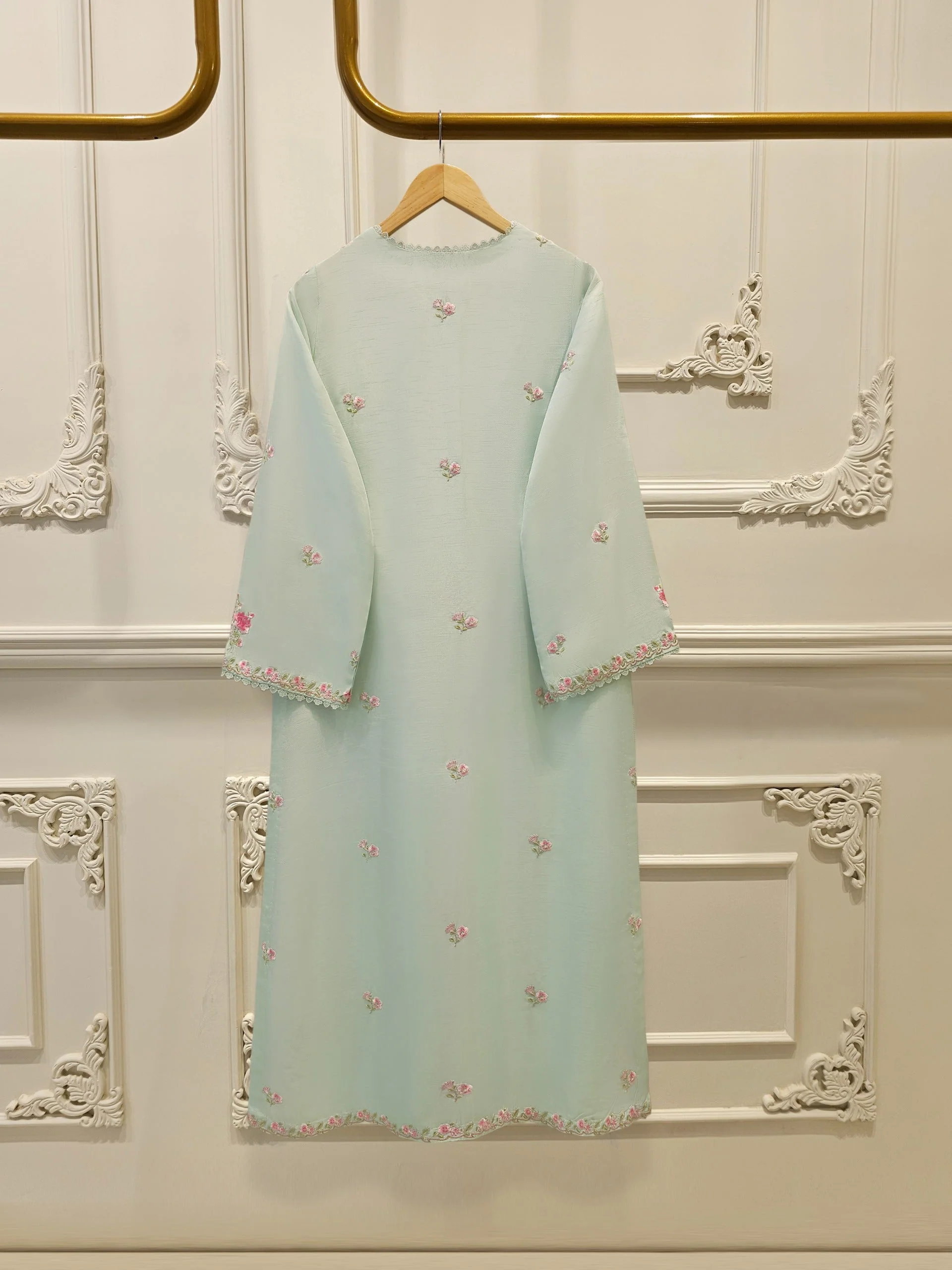 Agha Noor Stitched 3 Piece Pure Korean Silk S111923 J(92) - Image 5