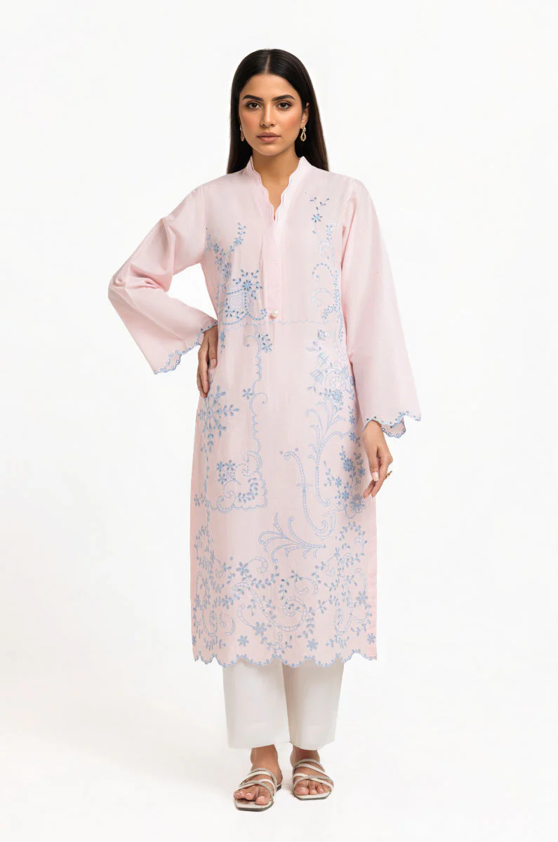 B-Pink-Cambric-1 Piece (WPS25SE1023) (Y-136) J(114)