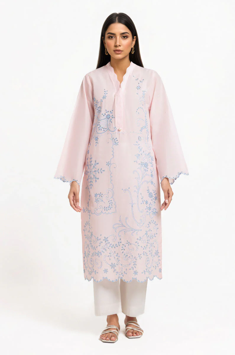 B-Pink-Cambric-1 Piece (WPS25SE1023) (Y-136) J(114) - Image 3
