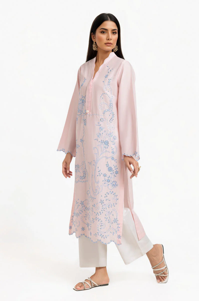 B-Pink-Cambric-1 Piece (WPS25SE1023) (Y-136) J(114) - Image 4