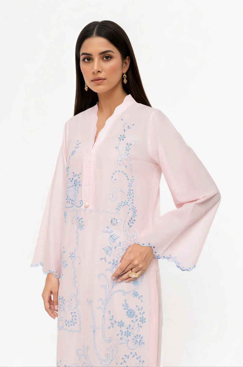 B-Pink-Cambric-1 Piece (WPS25SE1023) (Y-136) J(114) - Image 5