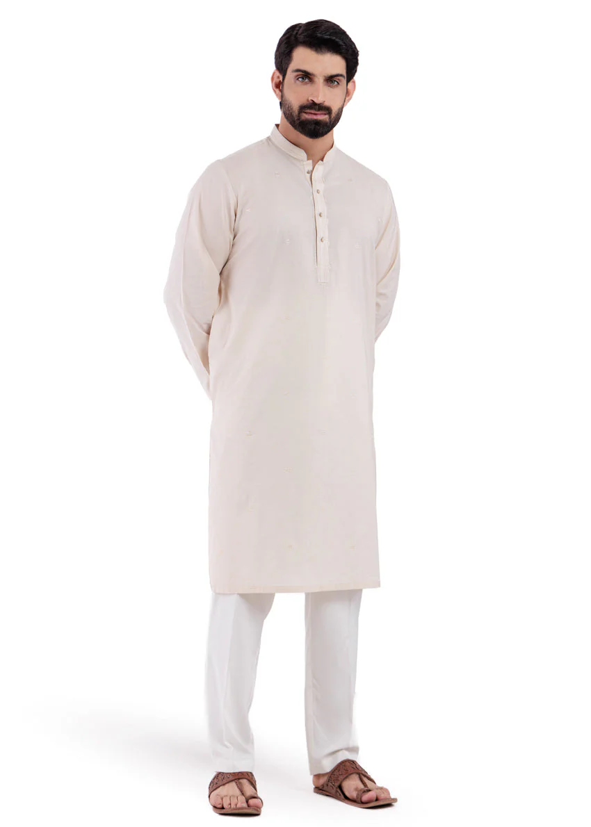 Beige-Dobby-Kurta - (MPS25KUE1103) J(23) f-2
