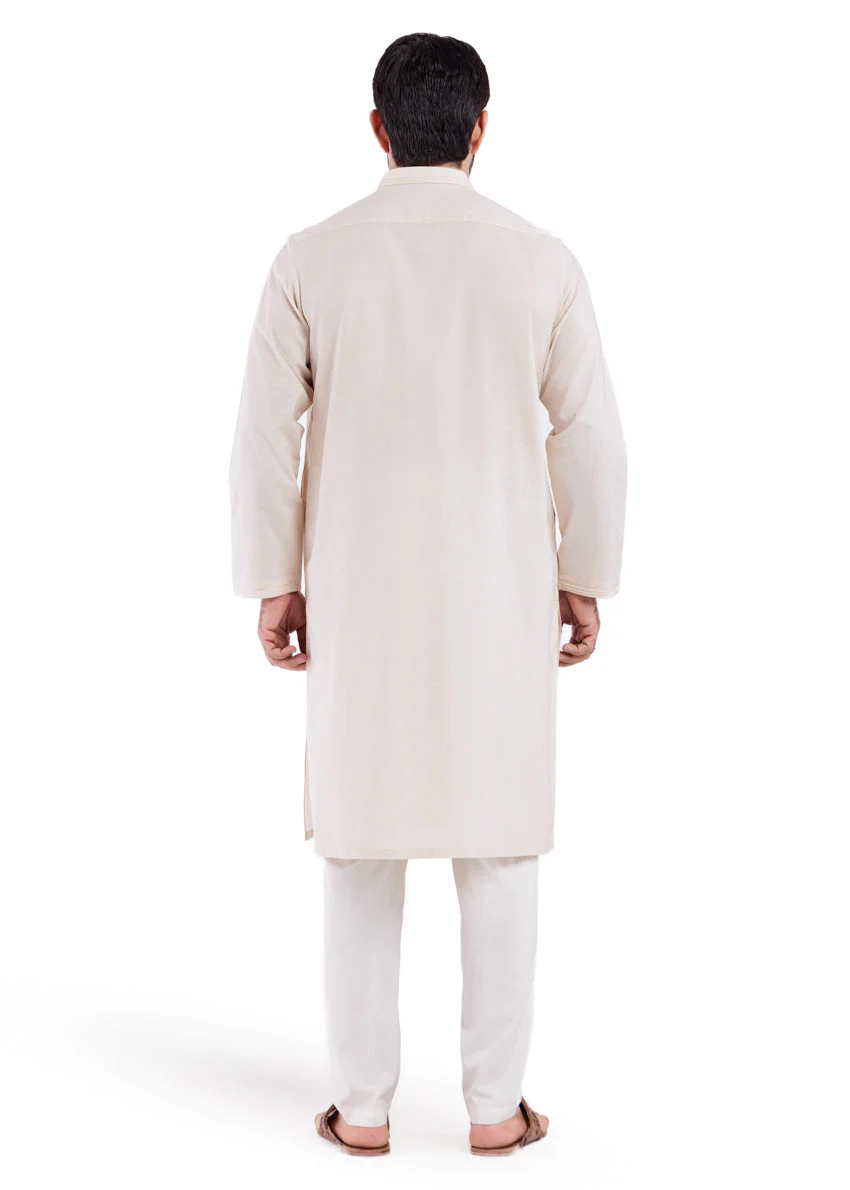 Beige-Dobby-Kurta - (MPS25KUE1103) J(23) f-2 - Image 3