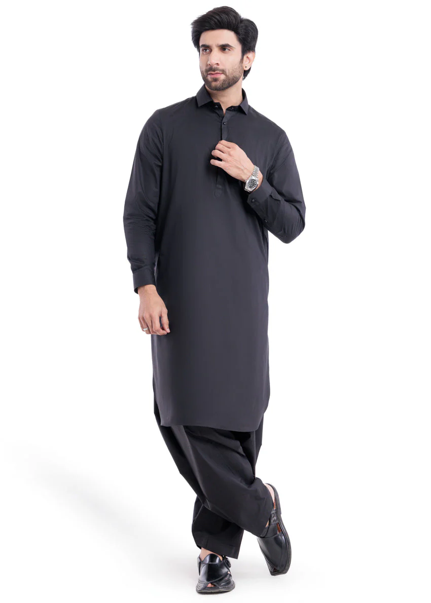 Black-Cotton-Shalwar Suit - (MPS25SSS2055) J(7) YB-52-51 -22 ( B-11) - Image 2