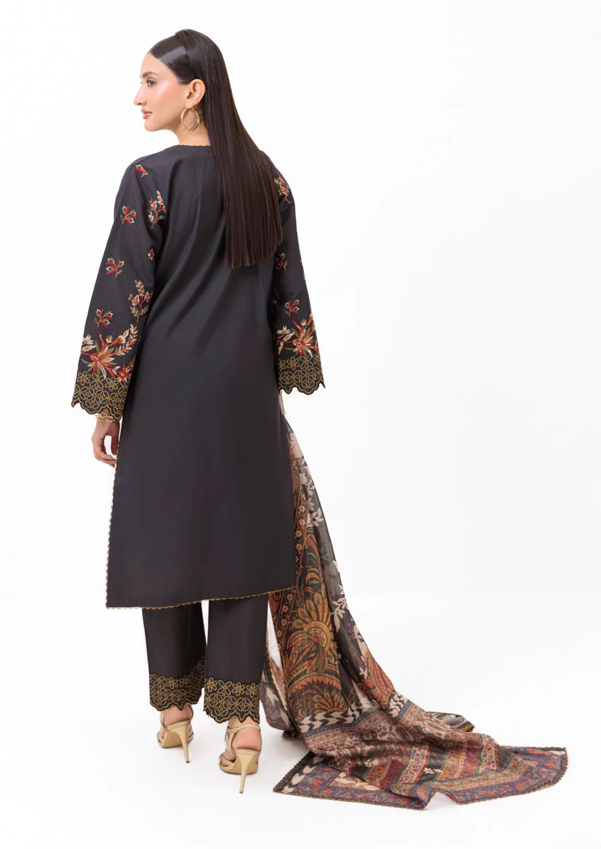 Black-Cotton Silk-3 Piece (WPS25SE3003) J(25) Y (113) - Image 2