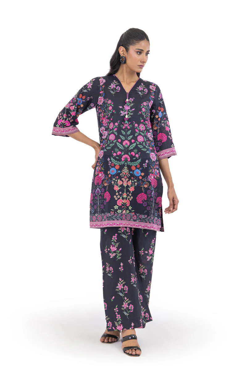 Black-Slub-Lawn-2 Piece (WP2PPBS26HR1F24) Y-125 - Image 4
