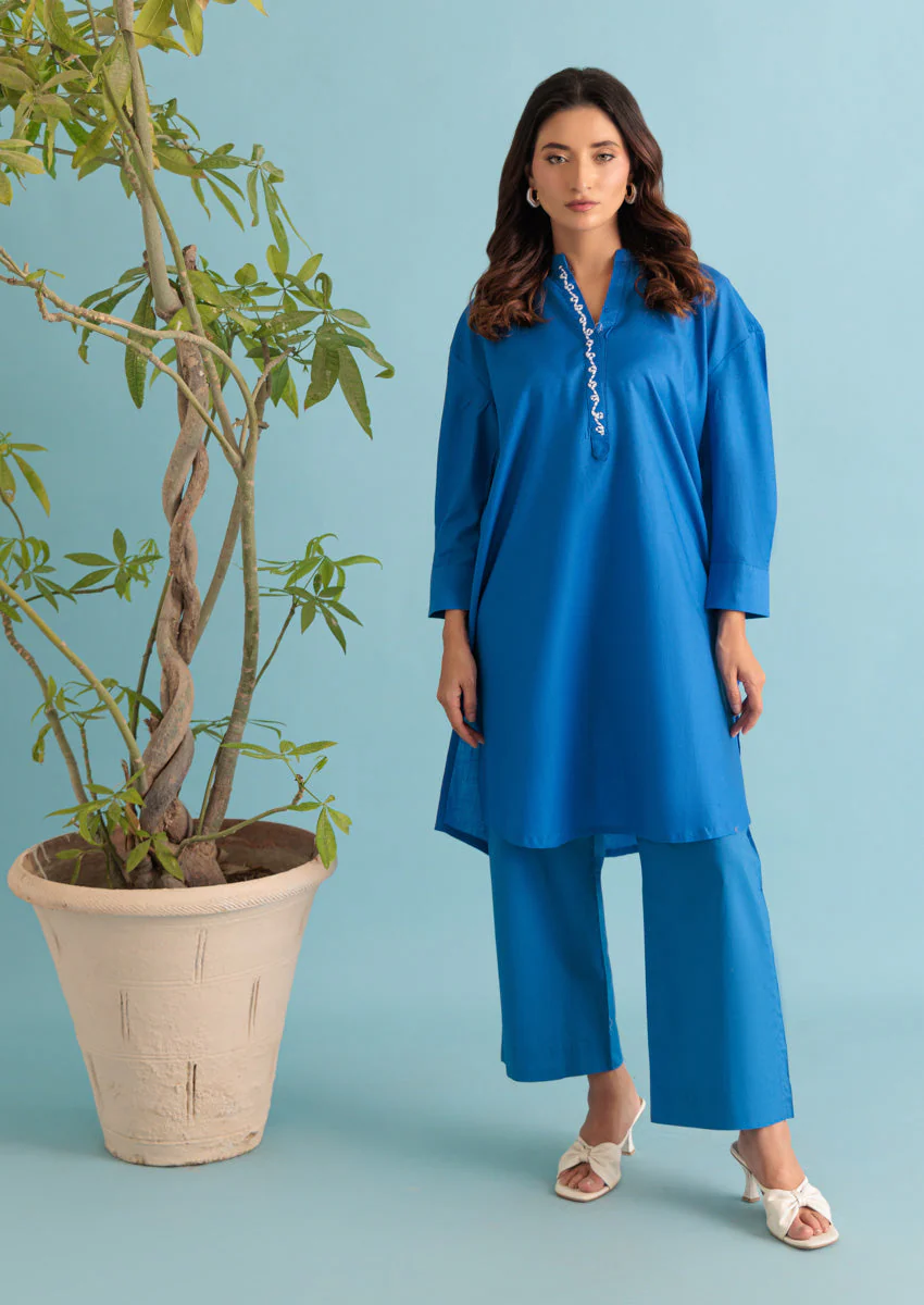 Blue-Jacquard-2 Piece (WPS25SL2004) J(113)