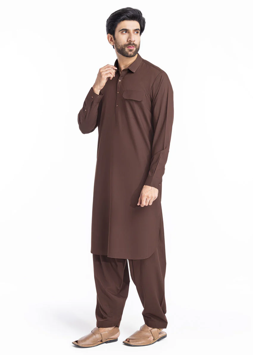 Brown-Blended-Shalwar Suit - (MP2PSBW25BM9O5) JM(39) YB-13 - Image 4