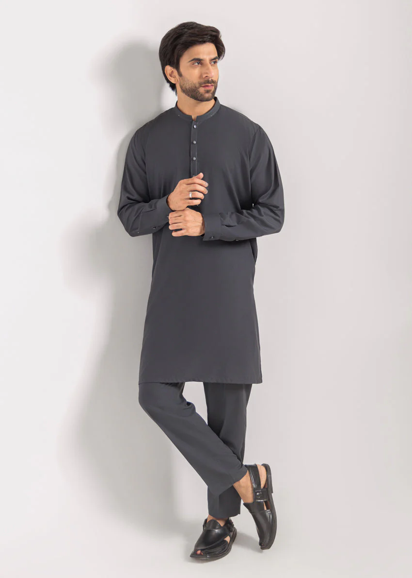 Charcoal-Blended-Kurta Trouser - (M25KPS2007) Y-F-3J(47) - Image 4
