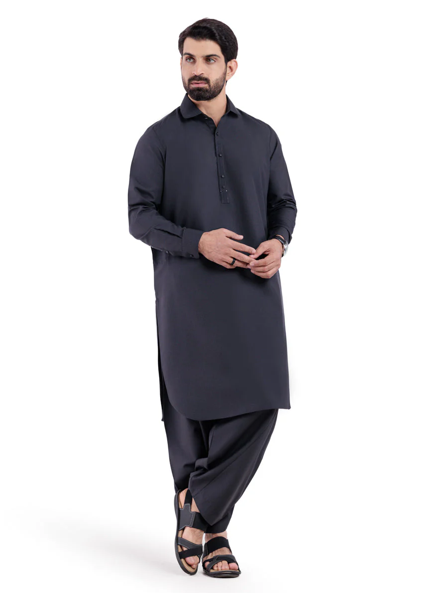 Charcoal-Blended-Shalwar Suit - (MP2PSBW25BM11D1) J(60) YB-25 - Image 3