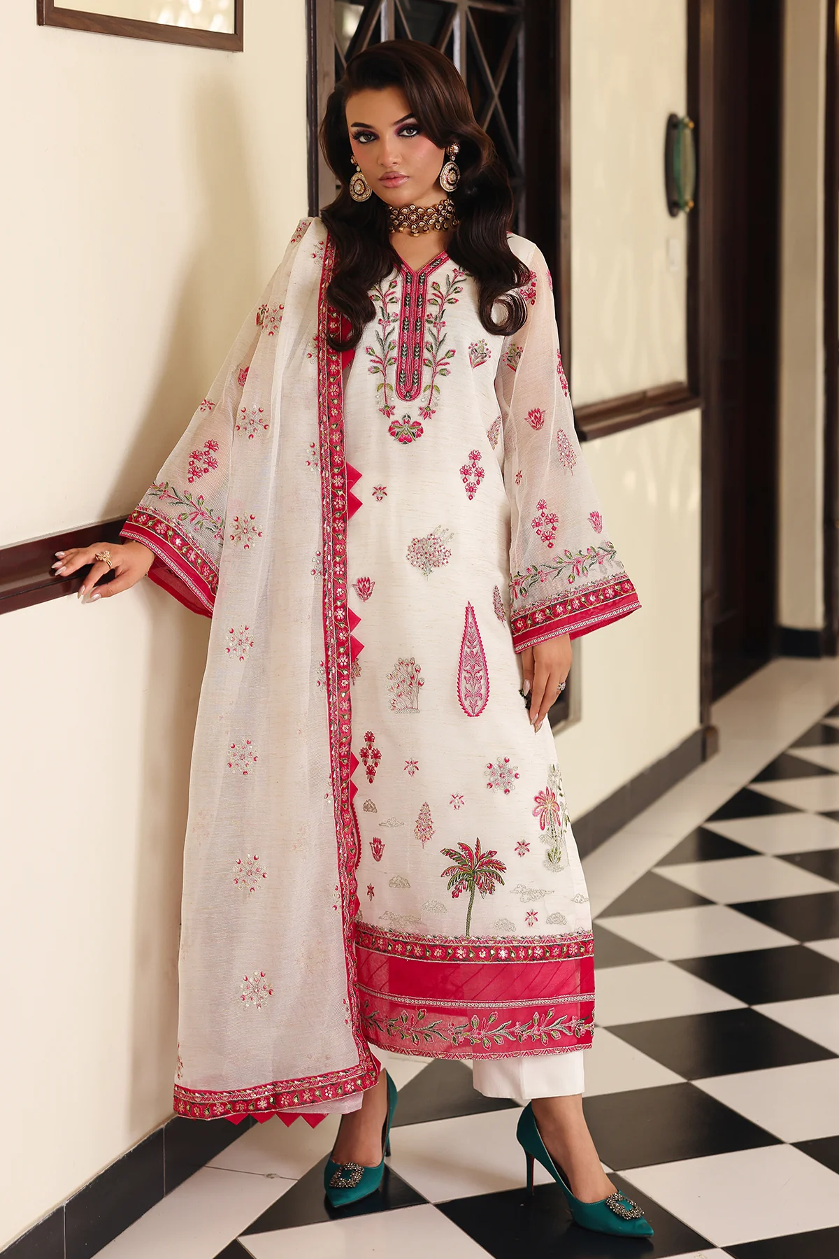 Charizma Raw-Silk Stitched 3 Piece Cma-5-237