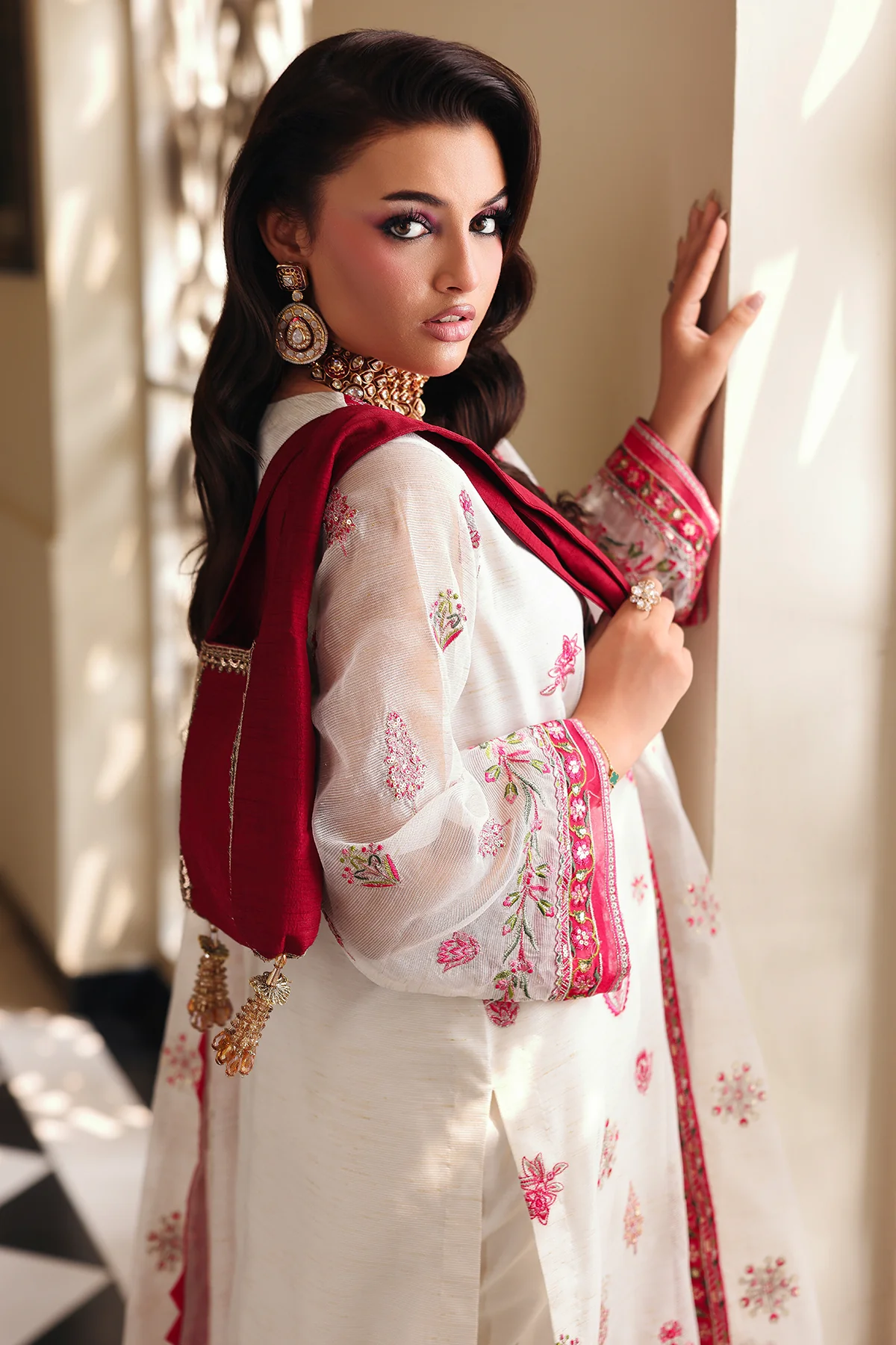 Charizma Raw-Silk Stitched 3 Piece Cma-5-237 - Image 4