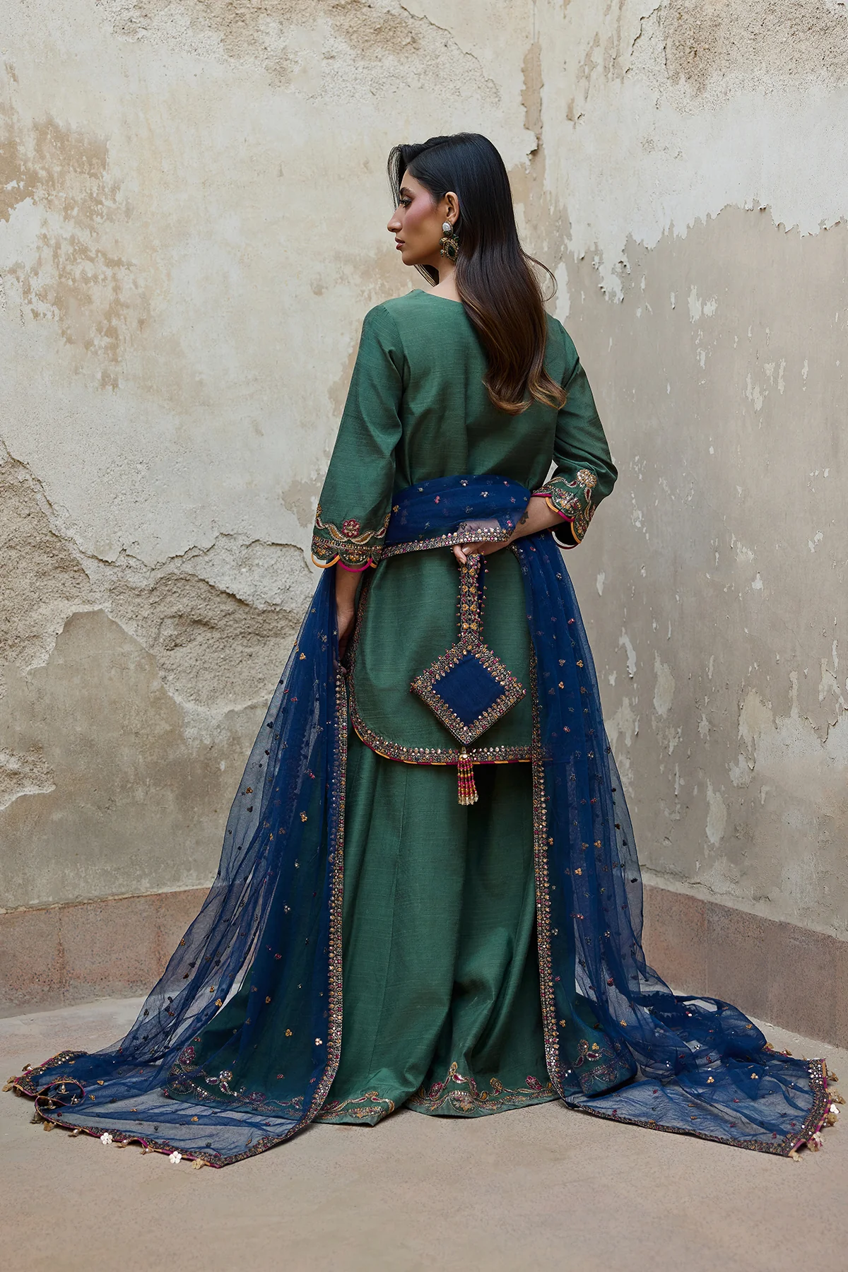 Raw Silk Festive 3 Piece CMA-6-195 - Image 2