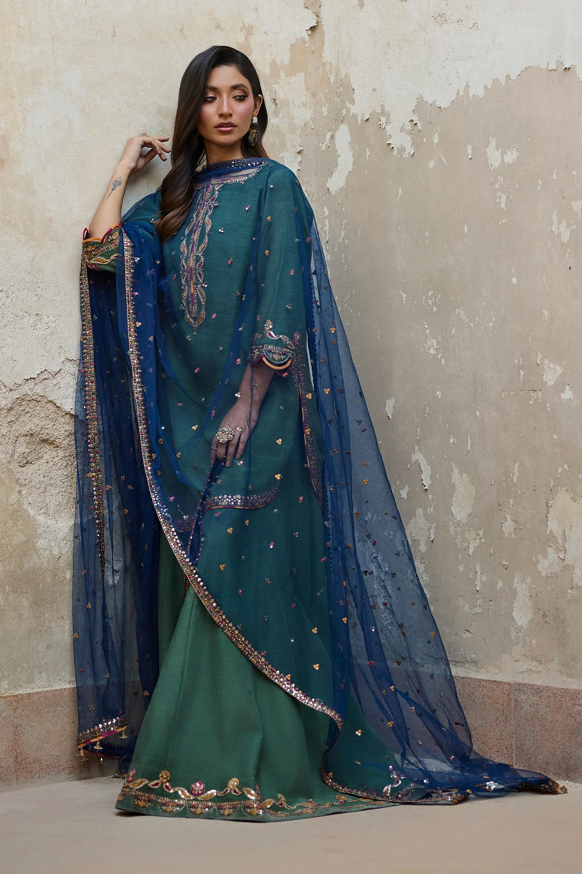 Raw Silk Festive 3 Piece CMA-6-195 - Image 3