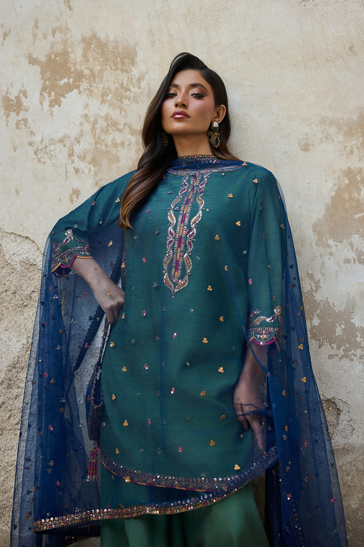 Raw Silk Festive 3 Piece CMA-6-195 - Image 5