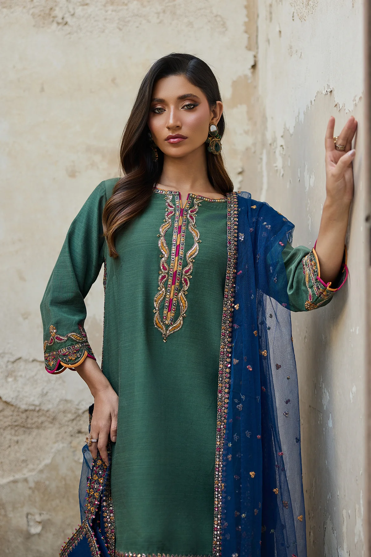 Raw Silk Festive 3 Piece CMA-6-195 - Image 6