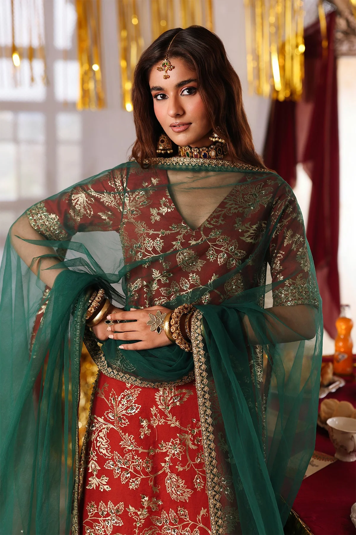 Raw Silk Festive 3 Piece CMA-6-206 - Image 3