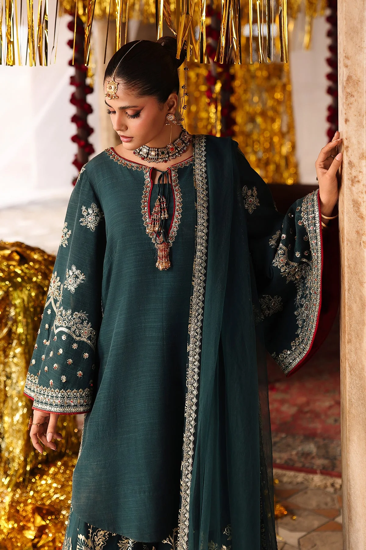 Raw Silk Festive 3 Piece CMA-6-207 - Image 3