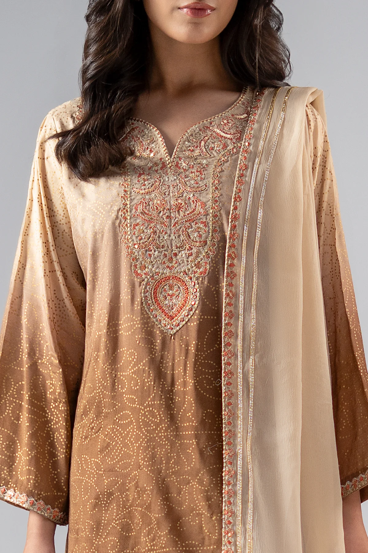 Raw Silk Festive 3 Piece CMA-6-265 - Image 2