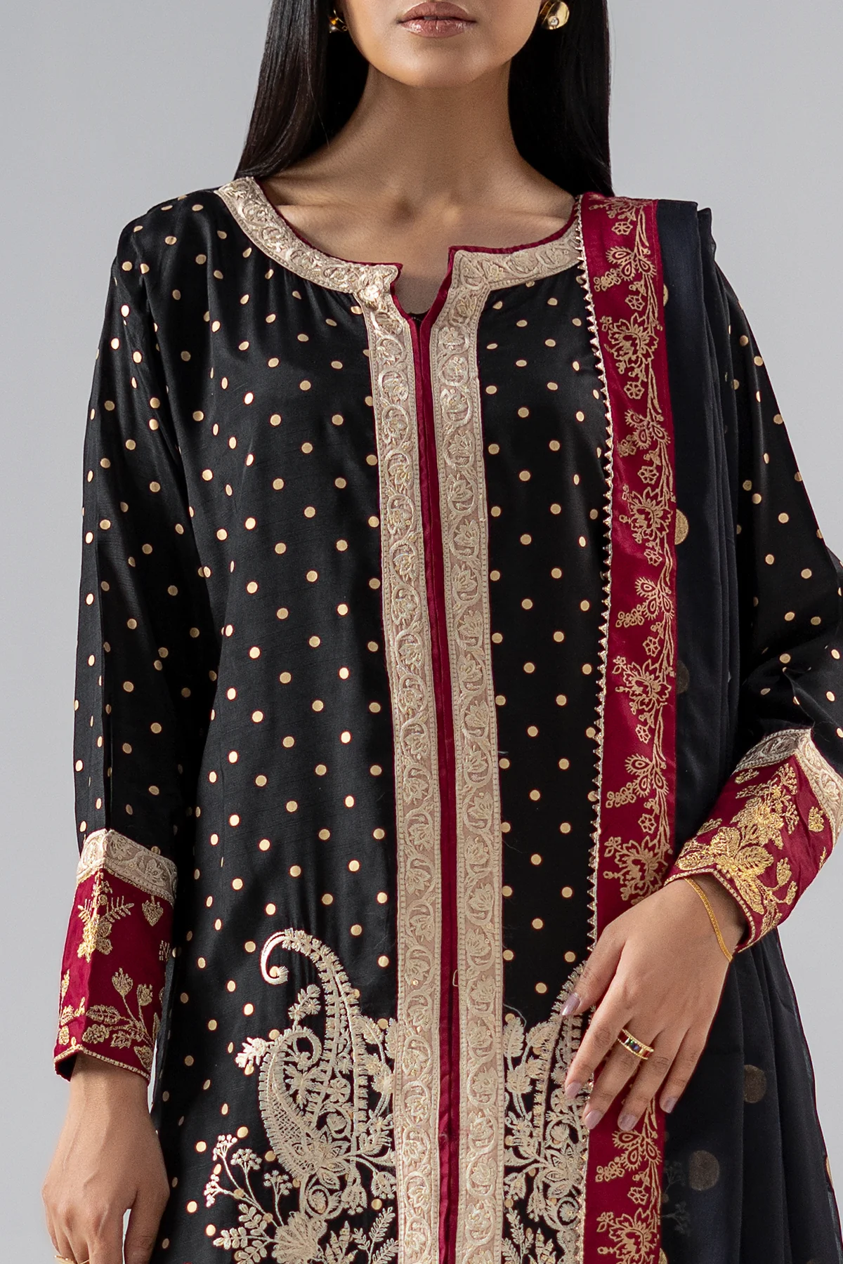 Raw Silk Festive 3 Piece CMA-6-268 - Image 2