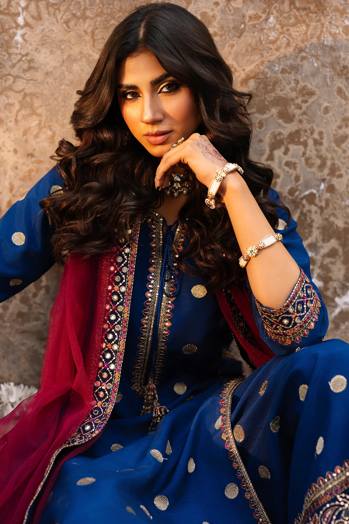 Raw Silk Festive 3 Piece  CMA-6-323 - Image 7