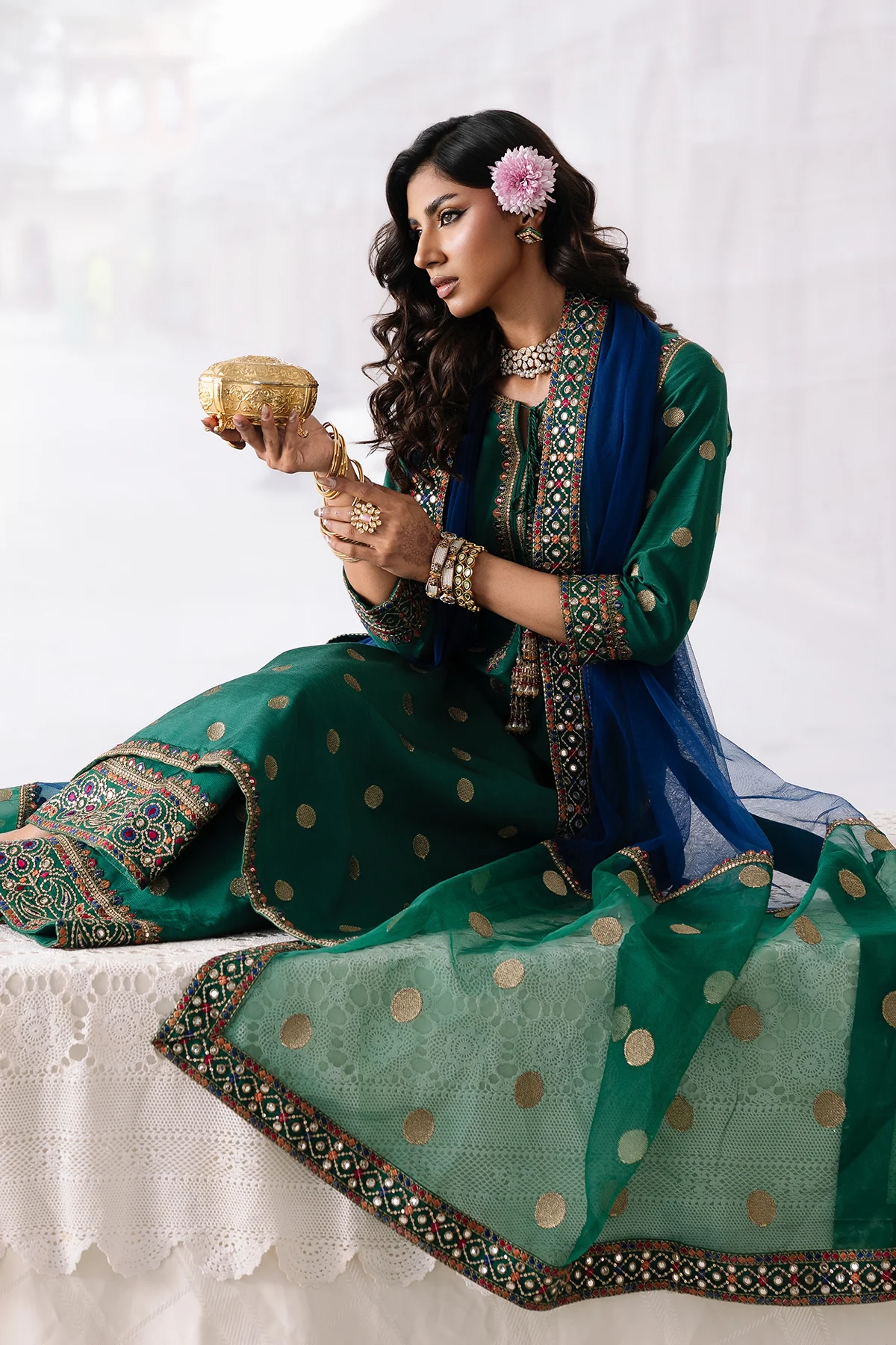 Raw Silk Festive 3 Piece CMA-6-324 - Image 6