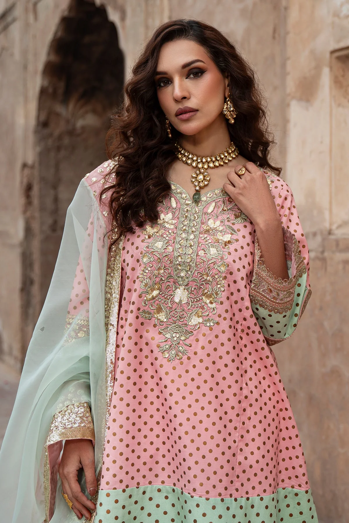 Raw Silk Festive 3 Piece CMA-6-384 - Image 3