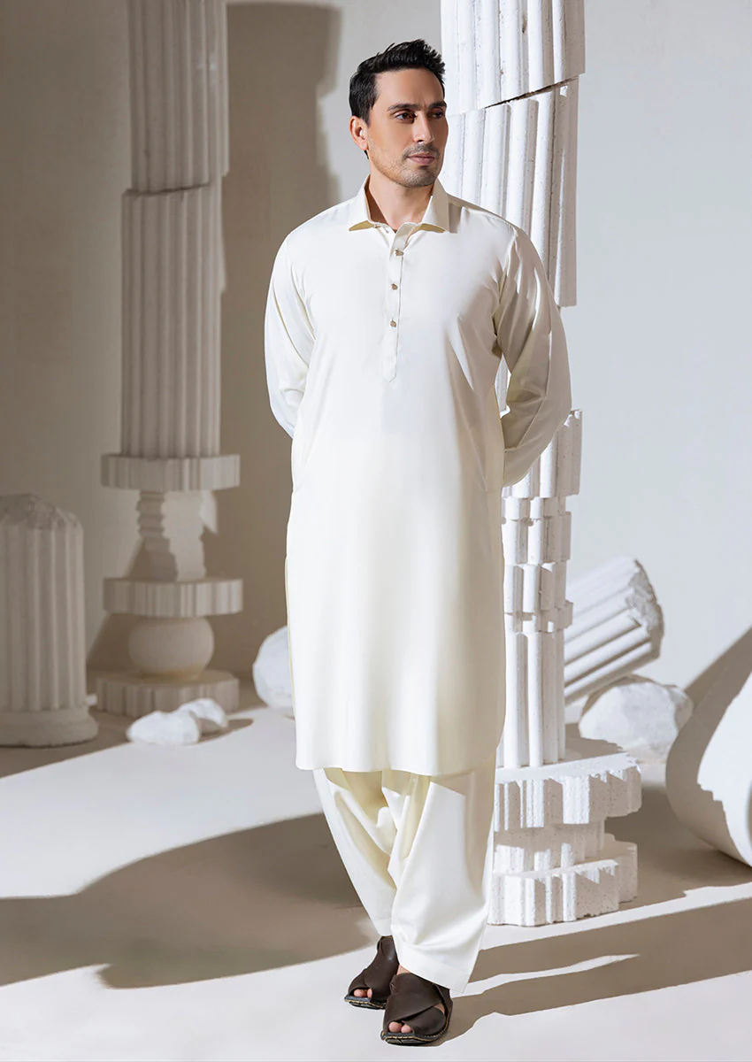 Cream-Blended-Shalwar Suit - (M25SSS2005) NJ (51) - Image 3