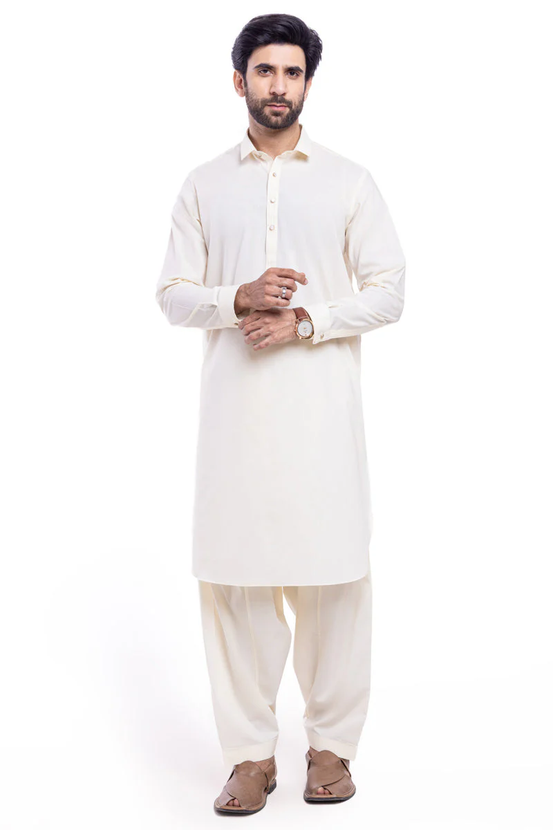 Cream-Blended-Shalwar Suit - (MP2PSBW25BM10N7) JM(6) YB-51