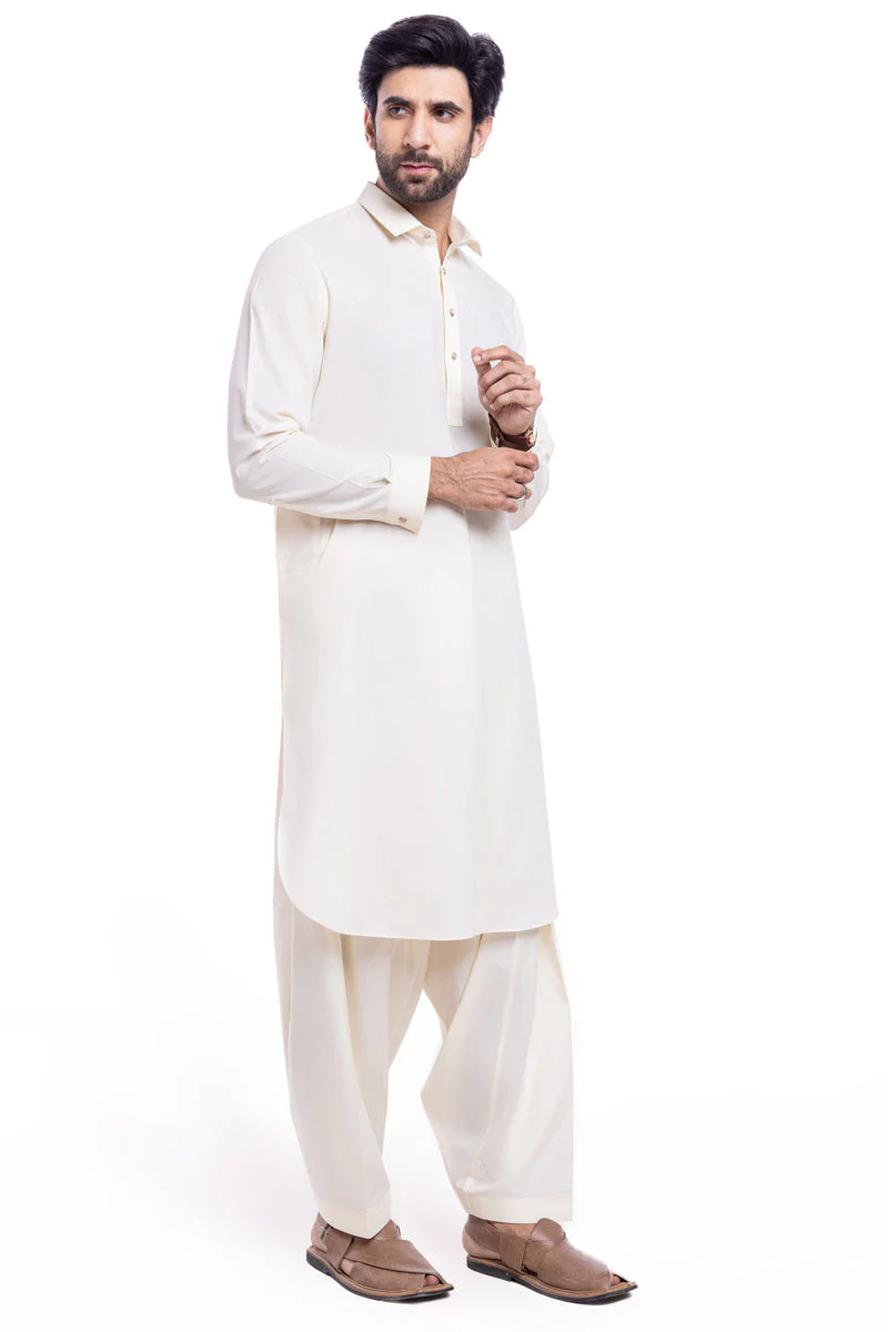 Cream-Blended-Shalwar Suit - (MP2PSBW25BM10N7) JM(6) YB-51 - Image 4