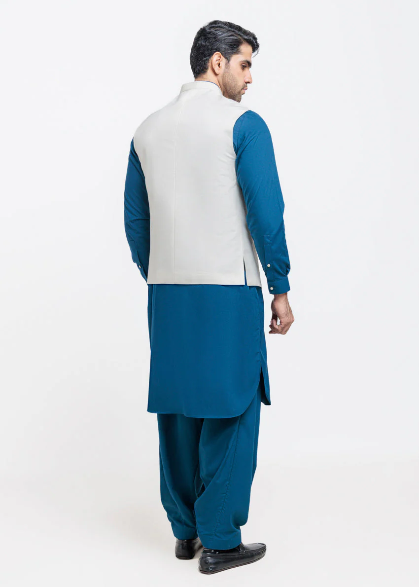 Cream-Blended-Waist Coat - (MPS25WCS1011) - Image 2