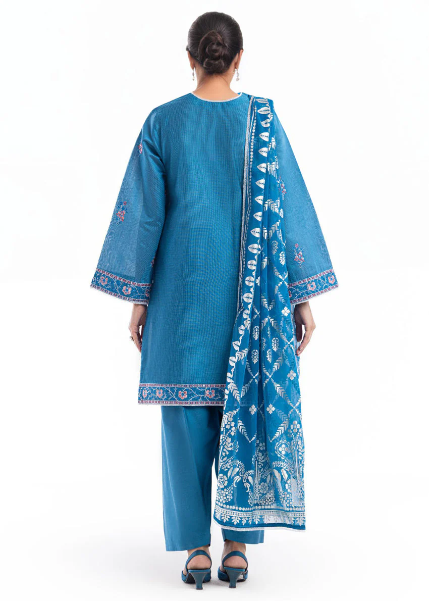 Cyan-Dyed Cotton-3 Piece (WP3PSFW25F11D3) J(26)(Y-177) - Image 2