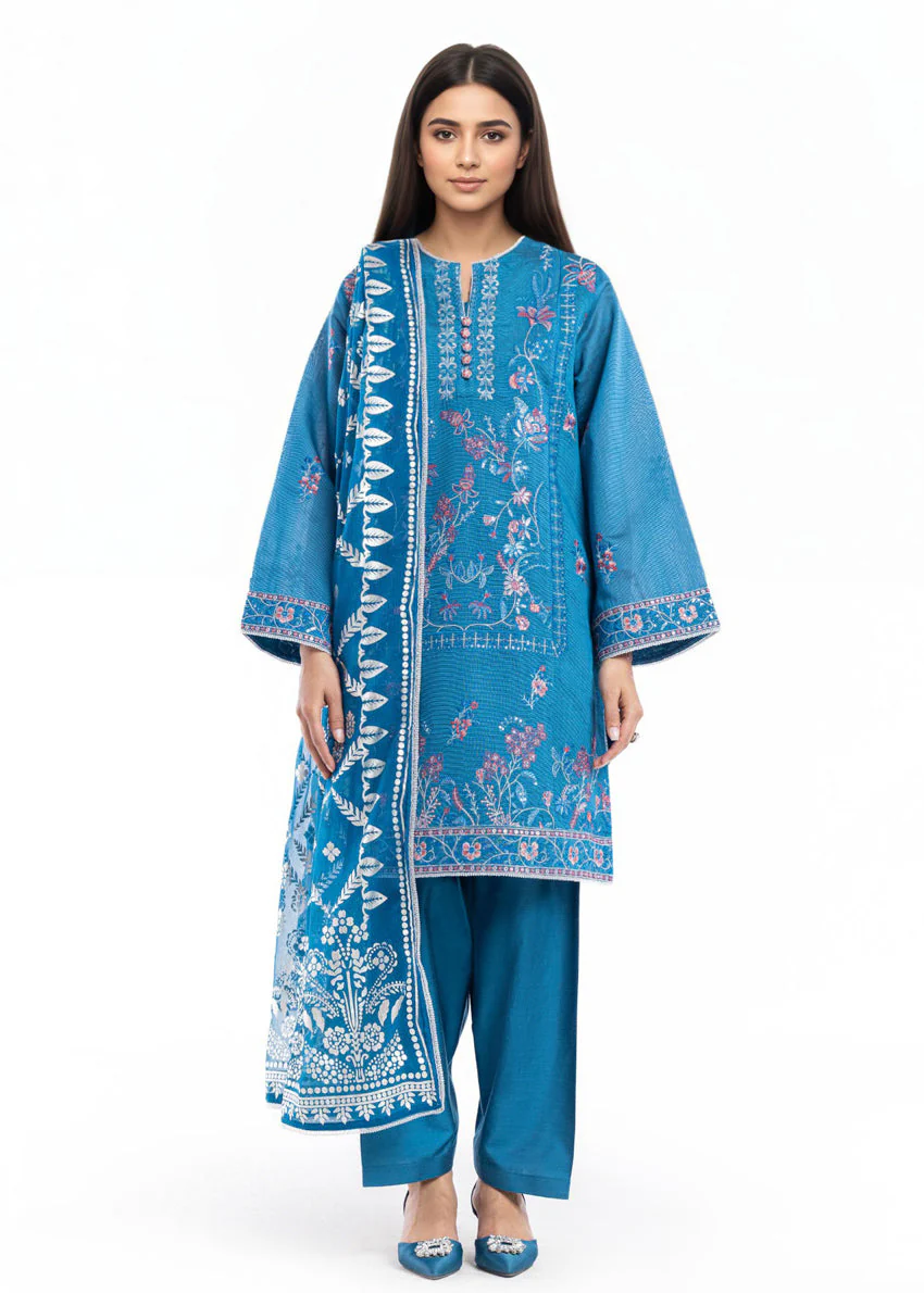 Cyan-Dyed Cotton-3 Piece (WP3PSFW25F11D3) J(26)(Y-177) - Image 4