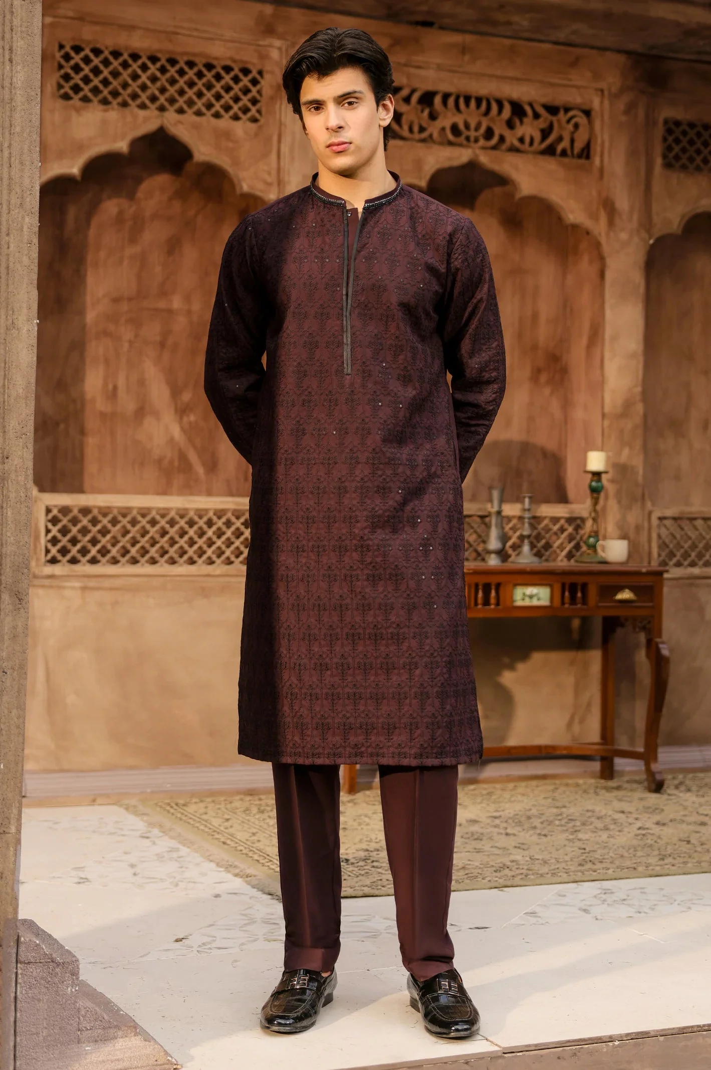 Mens Kurta Pajama ETKP0052 (Y-17) J(38) - Image 2