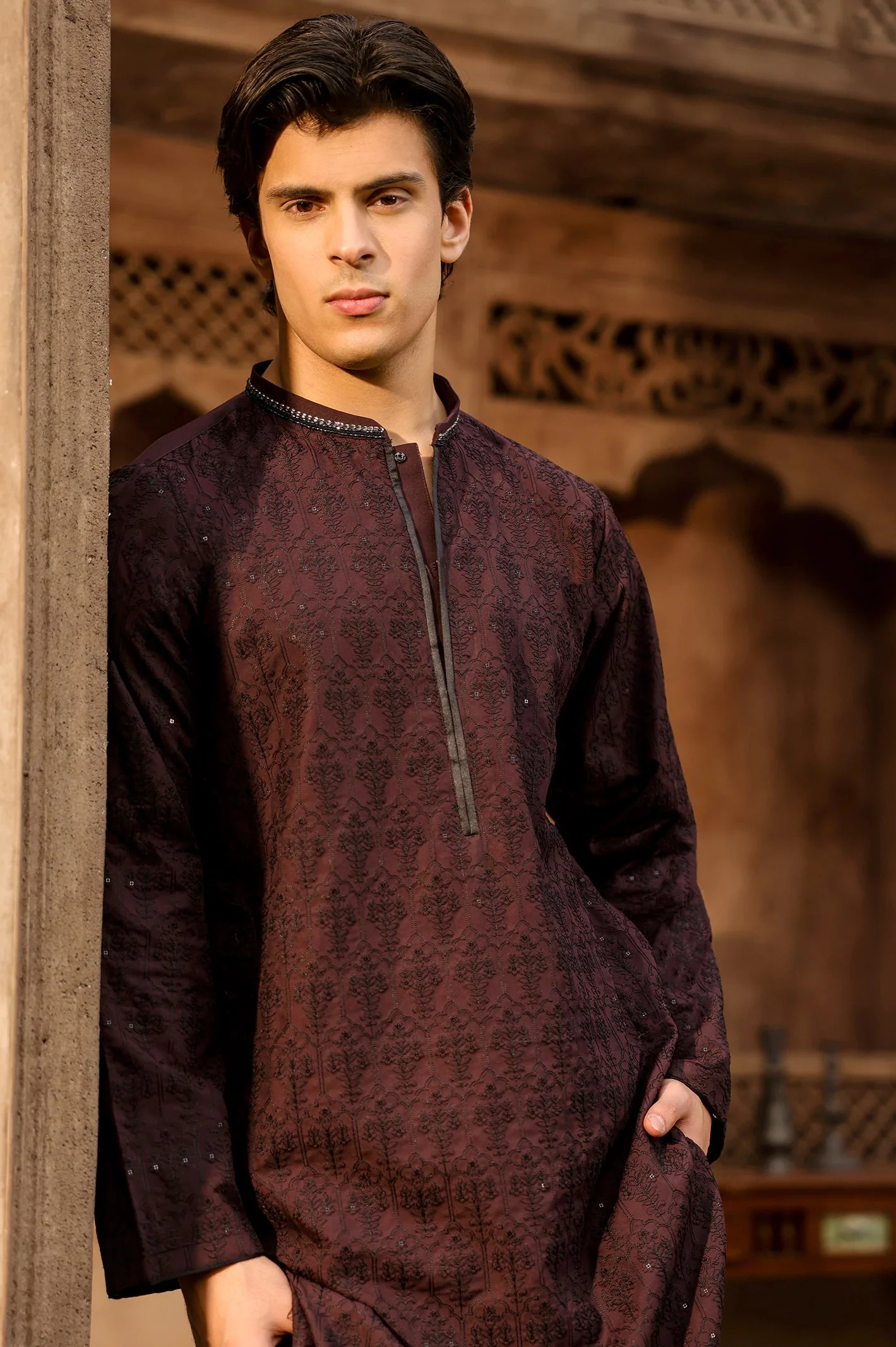 Mens Kurta Pajama ETKP0052 (Y-17) J(38) - Image 3