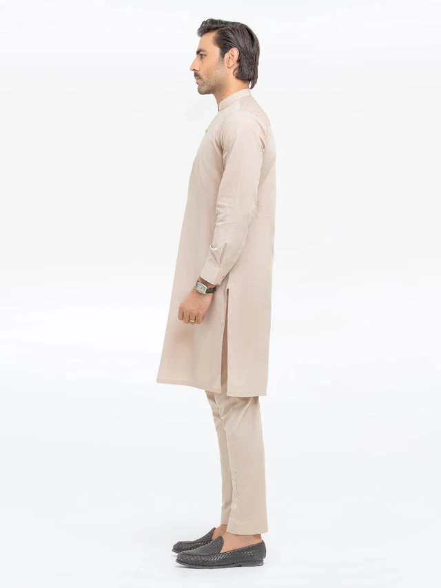 Edenrobe Men's Beige Kurta Pajama - EMTKPT5-054 Y-F-24 J(M1) - Image 3
