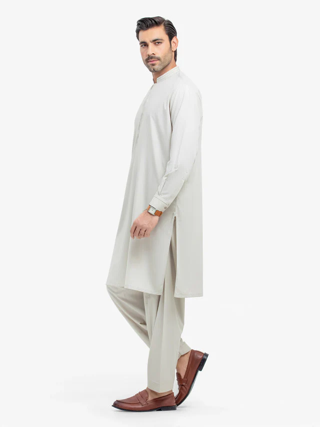 Edenrobe Men's Beige Kurta Shalwar - EMTKS25-41148 NY(F22) J(M1) - Image 4