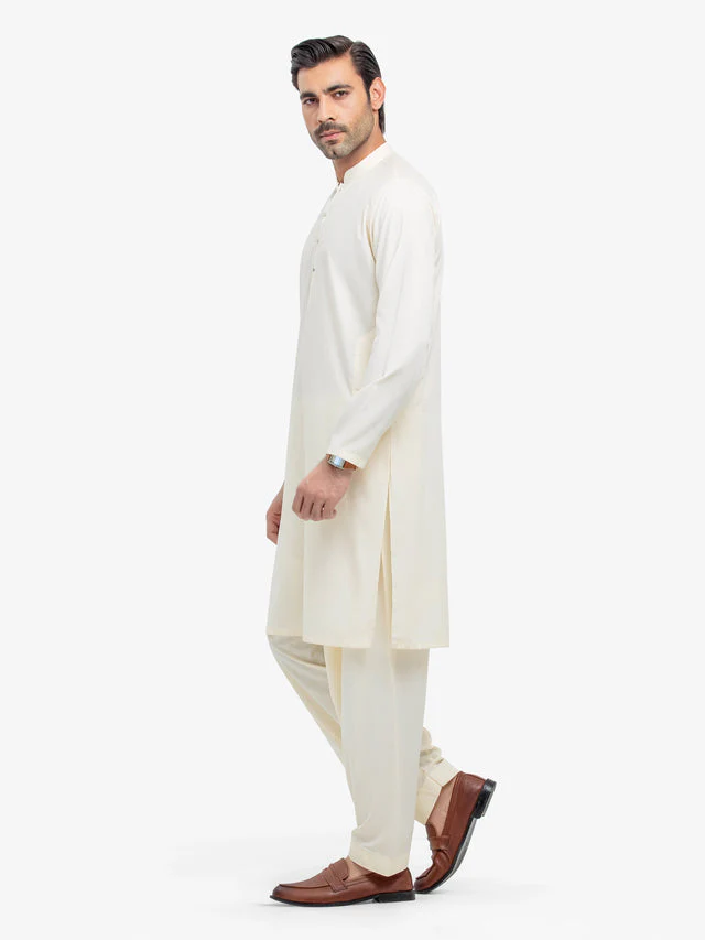 Edenrobe Men's Cream Kurta Shalwar - EMTKS25-41151 NY(F14) J(M2) - Image 3