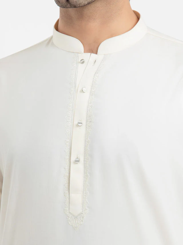 Edenrobe Men's Cream Kurta Shalwar - EMTKS25-41151 NY(F14) J(M2) - Image 4