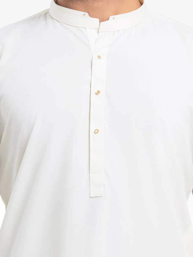 Edenrobe Men's Cream Kurta Shalwar - EMTKST25-99509 NYTopJ(M3) - Image 3