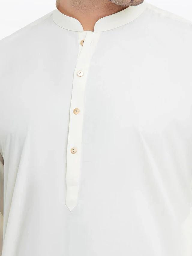 Edenrobe Men's Cream Kurta Shalwar - EMTKST5-99537 NY(F25) J(M2) - Image 3
