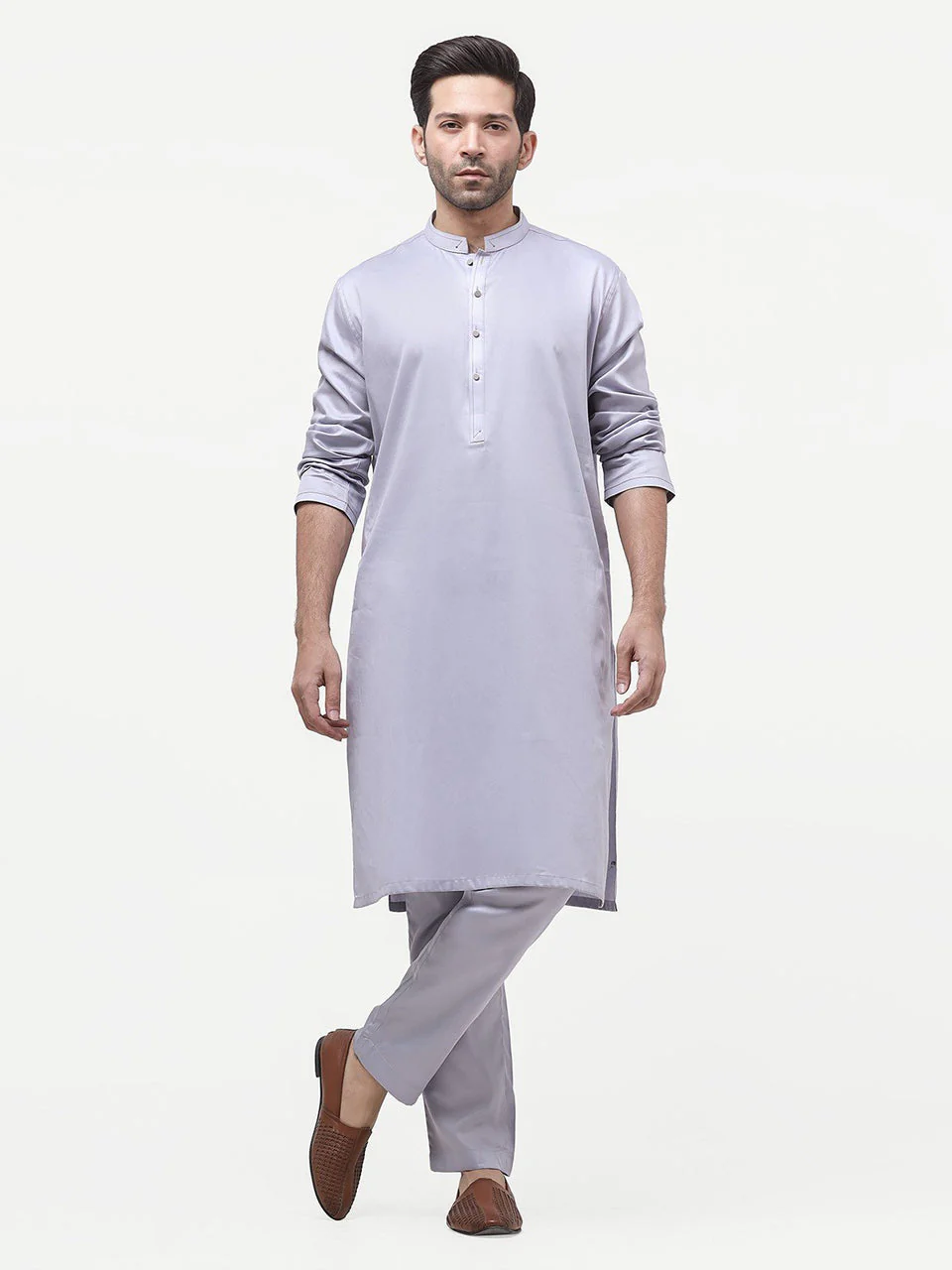 Edenrobe Men's Light Purple Swish Collection Plain - EMTSW23-99346 NYTop