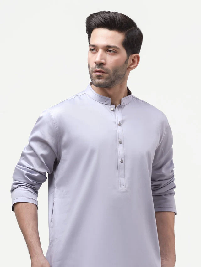 Edenrobe Men's Light Purple Swish Collection Plain - EMTSW23-99346 NYTop - Image 2