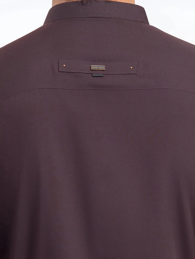 Edenrobe Men's Maroon Kurta Shalwar - EMTKST5-99524 Y(F4) - Image 4