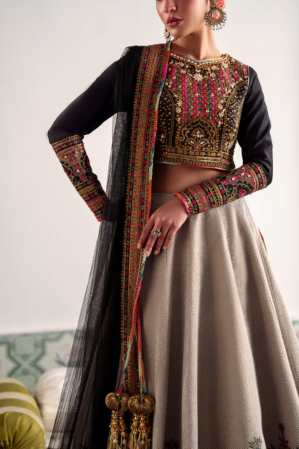 Festive Formal Stitched 3 Piece HARISMITA-MWS5929 - Image 3