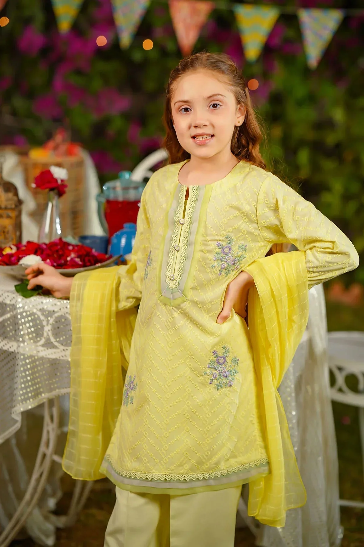 Girls Festive 3 Piece CK 05 J(153) - Image 2