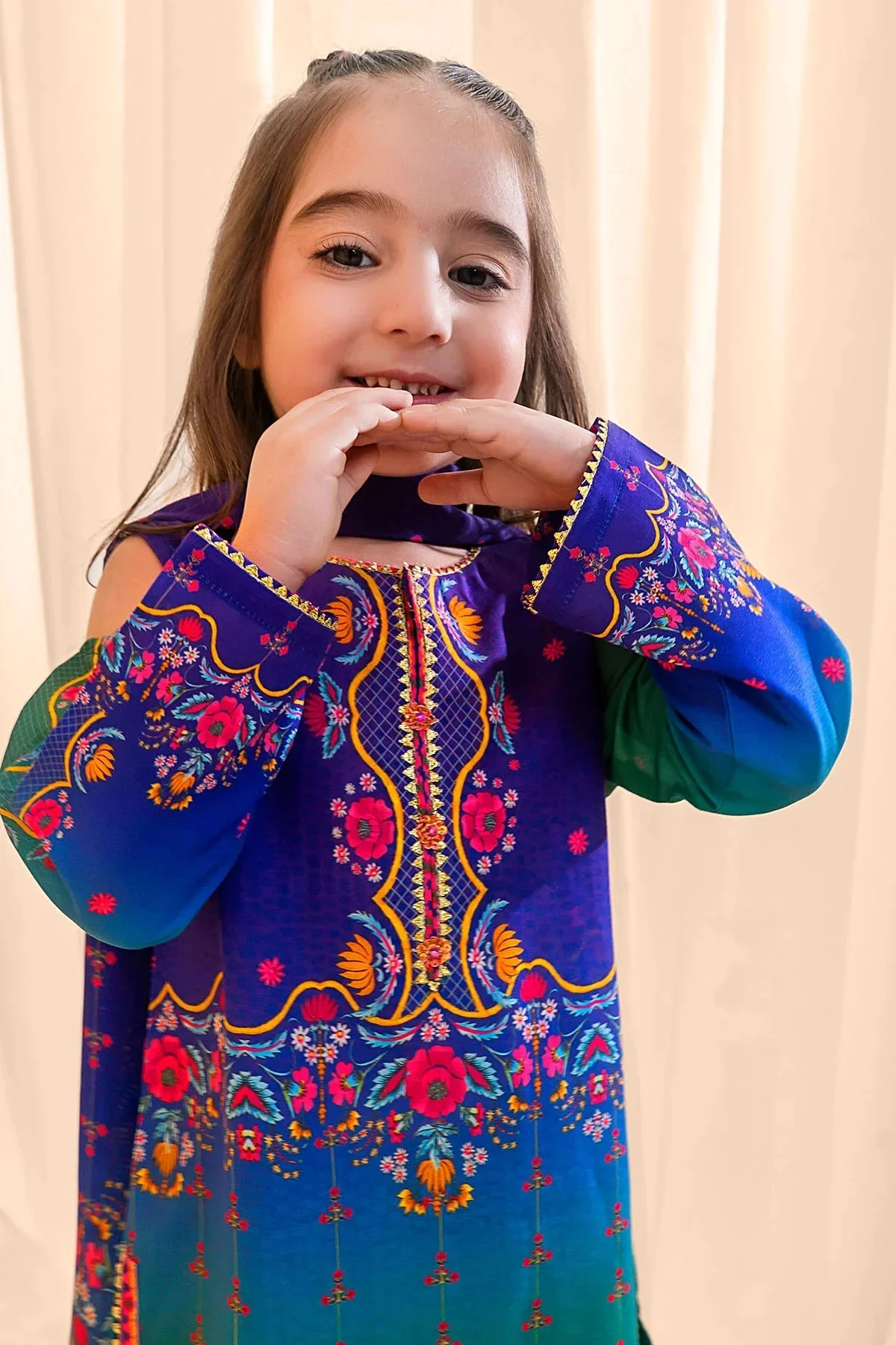 Girls Festive 3 Piece INDP 64 J(155) - Image 2