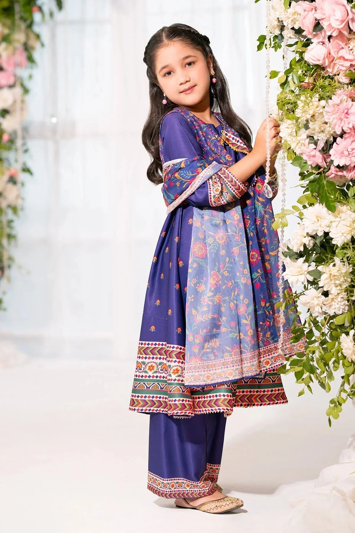 Girls Stitched 3 Piece INDP 49 J(152) - Image 3