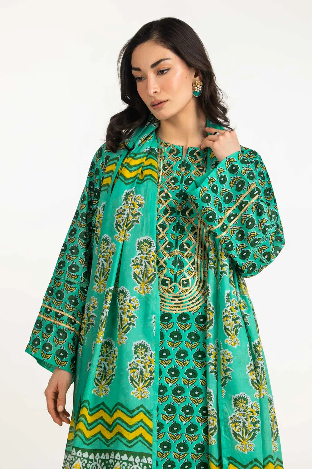 Gul Ahmed Stitched Lawn 3 Piece CL#62044 J(29&30) NY 53 - Image 4